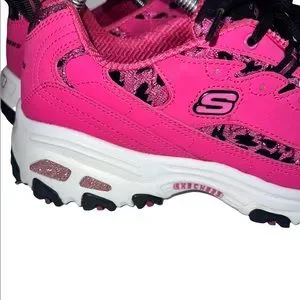 Skechers D'Lites Fancy Leopard sneakers size Style #: 149099-HPBK